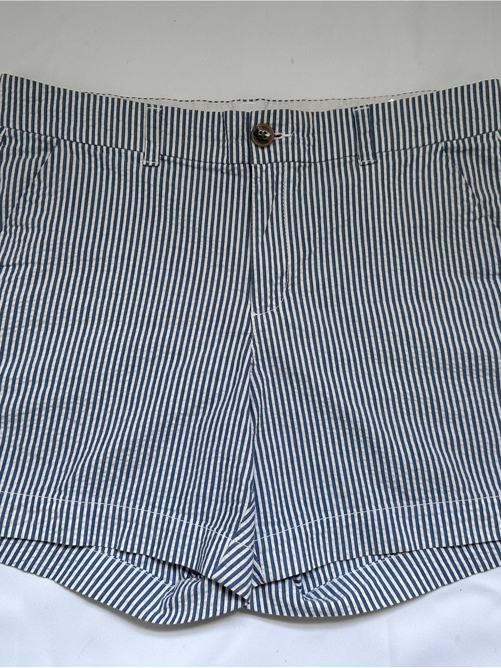 Old Navy Blue and White Striped Bermuda Shorts